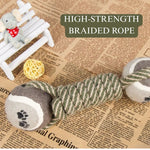 Dog Teeth Grinding Toy Cotton Rope Pet Toy Chew Rope - GreenFur