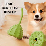 Dog Treat Dispensing Ball Toy Durable Chew - Resistant Interactive Dog Toy - GreenFur