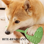 Dog Treat Dispensing Ball Toy Durable Chew - Resistant Interactive Dog Toy - GreenFur