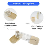 Dog Water Bottle with Food Container Portable Pet Water Dispenser - GreenFur