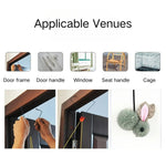 Door - Hanging Cute Plush Rabbit Cat Toy with Elastic Cord - GreenFur