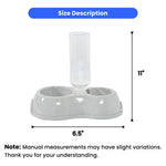 Double - Bowl Plastic Cat Water Dispenser - GreenFur