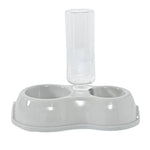 Double - Bowl Plastic Cat Water Dispenser - GreenFur