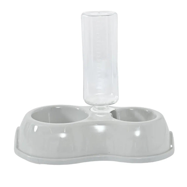 Double - Bowl Plastic Cat Water Dispenser - GreenFur