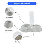 Double - Bowl Plastic Cat Water Dispenser - GreenFur