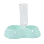 Double - Bowl Plastic Cat Water Dispenser - GreenFur