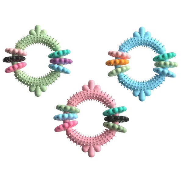 Double Head Flower Carrot Ring Chew Toy for Dogs - GreenFur