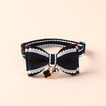 Double Layer Bow Tie Pet Collar with Bell for Small Dogs and Cats - GreenFur