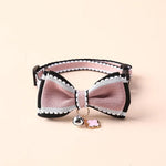 Double Layer Bow Tie Pet Collar with Bell for Small Dogs and Cats - GreenFur