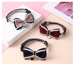 Double Layer Bow Tie Pet Collar with Bell for Small Dogs and Cats - GreenFur