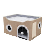 Double - Layer Indoor Cozy Foldable Cat Bed - GreenFur