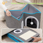 Double - Layer Indoor Cozy Foldable Cat Bed - GreenFur