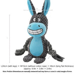 Double - Layer Plush Rope Dog Toy with Squeaker Crinkle - GreenFur