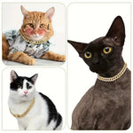 Double Locking Rhinestone Metal Pet Necklace - GreenFur