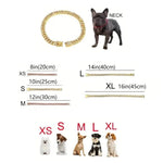 Double Locking Rhinestone Metal Pet Necklace - GreenFur