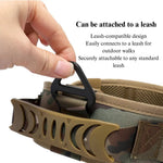 Double Metal Buckle Outdoor Dog Collar Tactical Quick Release Shock Absorb - GreenFur