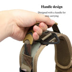 Double Metal Buckle Outdoor Dog Collar Tactical Quick Release Shock Absorb - GreenFur