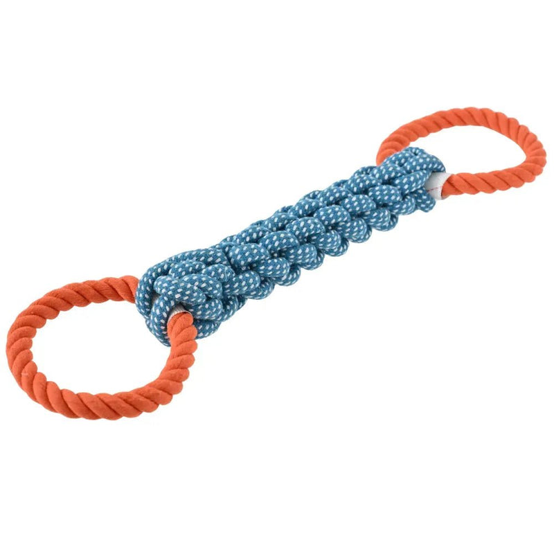 Double Ring Dog Rope Toy for Aggressive Chewers - GreenFur