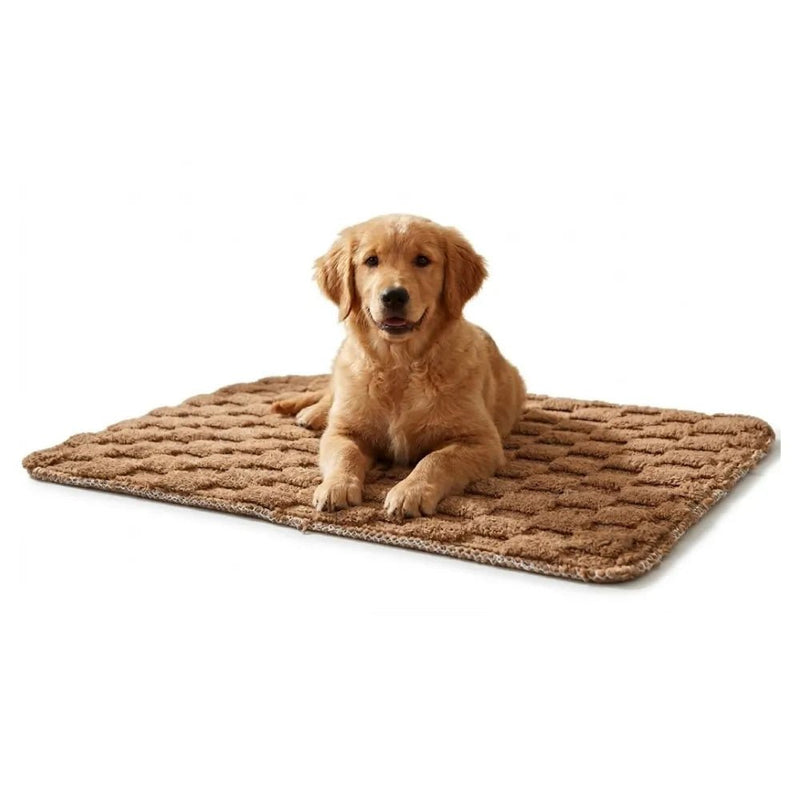 Double Sided Checkerboard Pattern Pet Blanket - GreenFur