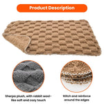 Double Sided Checkerboard Pattern Pet Blanket - GreenFur