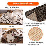 Double Sided Luxury Animal Fur Pattern Pet Cage Floor Mat Pet Blanket - GreenFur