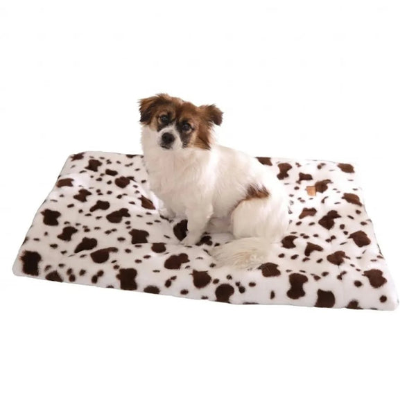 Double Sided Luxury Animal Fur Pattern Pet Cage Floor Mat Pet Blanket - GreenFur