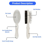 Double Sided Pet Massage Brush Eco Friendly Metal Pin Comb - GreenFur