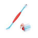 Double Sided Soft 360º Dog Toothbrush with Non - Slip Handle - GreenFur