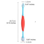Double Sided Soft 360º Dog Toothbrush with Non - Slip Handle - GreenFur