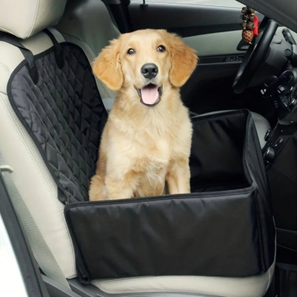 Double - Zipper Design Waterproof Oxford Fabric Dog Car Seat Cover - GreenFur