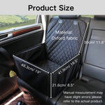 Double - Zipper Design Waterproof Oxford Fabric Dog Car Seat Cover - GreenFur