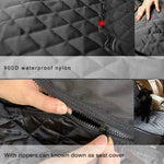Double - Zipper Design Waterproof Oxford Fabric Dog Car Seat Cover - GreenFur