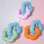 Dual - Ring Interlocking Flower - Shaped Durable TPR Dog Chew Toy - GreenFur