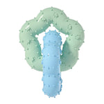 Dual - Ring Interlocking Flower - Shaped Durable TPR Dog Chew Toy - GreenFur