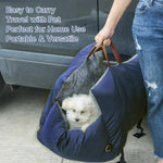 Dual - Sided Waterproof Pet Car Seat with Safety Lock - GreenFur