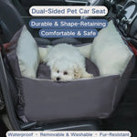 Dual - Sided Waterproof Pet Car Seat with Safety Lock - GreenFur
