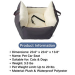 Dual - Sided Waterproof Pet Car Seat with Safety Lock - GreenFur
