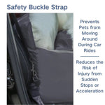 Dual - Sided Waterproof Pet Car Seat with Safety Lock - GreenFur