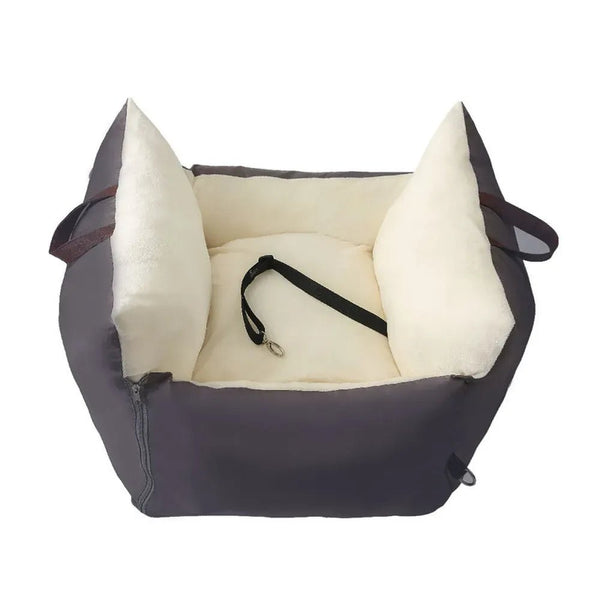 Dual - Sided Waterproof Pet Car Seat with Safety Lock - GreenFur