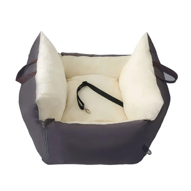 Dual - Sided Waterproof Pet Car Seat with Safety Lock - GreenFur