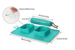 Dual Silicone Collapsible Portable Pet Bowl with Storage Bag Dog and Cat Food Bowls - GreenFur