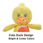 Duck Shape Cotton Rope Plush Tennis Ball Dog Chew Toy - GreenFur