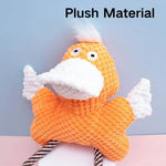 Duck Shape Plush Material Rope Dog Chew Toy - GreenFur