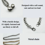 Durable Adjustable Metal Cat Collar with Bell Stylish Pet Accessories - GreenFur