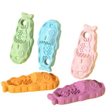 Durable and Floating Dog Chew Toys with Fishbone Slipper Shape - GreenFur