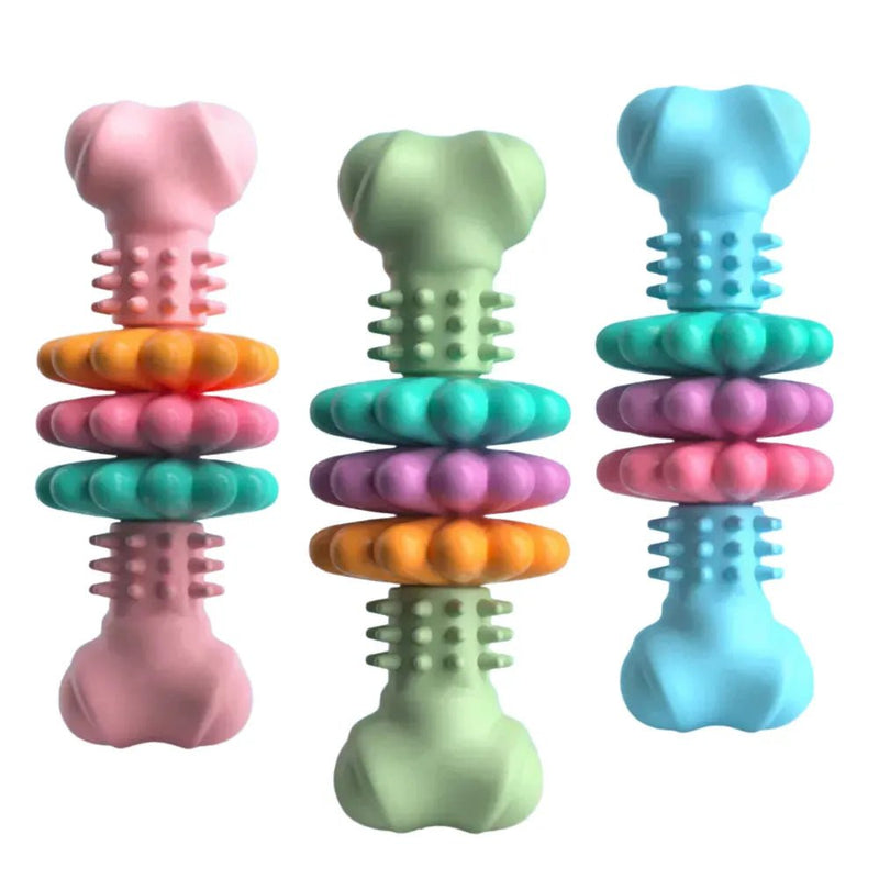 Durable and Floating Dog Chew Toys with Flower Bone Shape - GreenFur