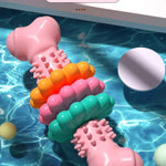Durable and Floating Dog Chew Toys with Flower Bone Shape - GreenFur