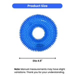 Durable Bite - Resistant Sound - Squeaking Spiked Ring TPR Dog Chew Toy - GreenFur