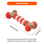 Durable Bone Shaped Wood - Composite TPU Dog Toy with TPU Gears - GreenFur
