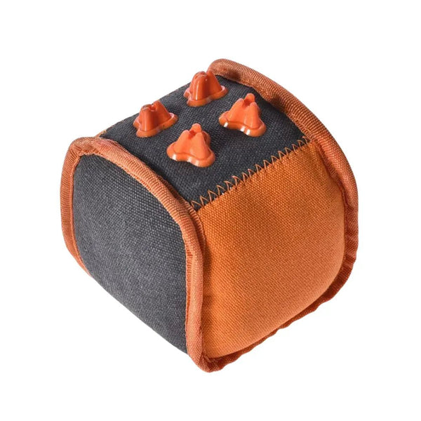 Durable Chew Cube Dog Anxiety Toy Squeaky Inside - GreenFur